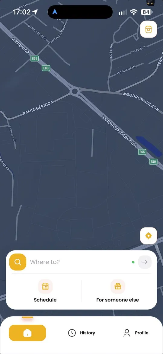 Shko white-label example: the same app branded as Nova Taxi