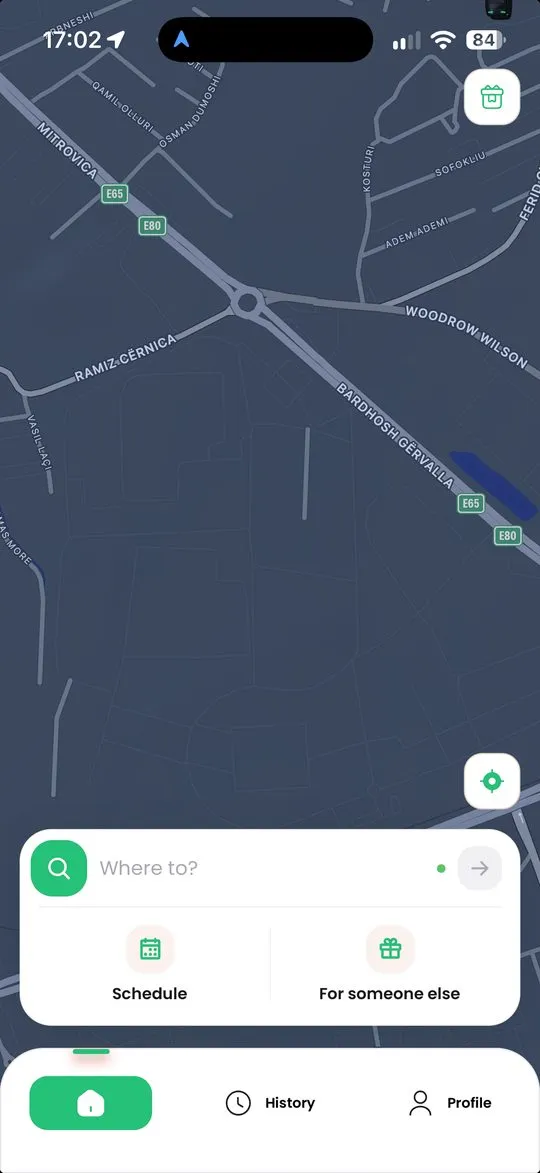 Shko white-label example: the same app branded as Verde Taxi